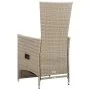 2 Stück Gartenliegestühle und beige synthetische Rattankissen von vidaXL, Gartenstühle - Ref: Foro24-46046, Preis: 229,48 €, ...