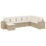 Set Gartensofas mit beigen Kissen 8 Stück PE Rattan von , Gartensets - Ref: Foro24-3222957, Preis: 563,12 €, Rabatt: %