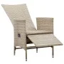 2 Stück Gartenliegestühle und beige synthetische Rattankissen von vidaXL, Gartenstühle - Ref: Foro24-46046, Preis: 229,48 €, ...