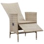 2 Stück Gartenliegestühle und beige synthetische Rattankissen von vidaXL, Gartenstühle - Ref: Foro24-46046, Preis: 234,10 €, ...