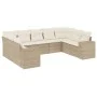 9-piece garden sofa set with beige synthetic rattan cushions by , Garden sets - Ref: Foro24-3222997, Price: 632,19 €, Discoun...