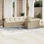 Set mit 9 Gartensofas mit beigen Kissen aus synthetischem Rattan von , Gartensets - Ref: Foro24-3223037, Preis: 631,38 €, Rab...