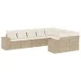 Set mit 9 Gartensofas mit beigen Kissen aus synthetischem Rattan von , Gartensets - Ref: Foro24-3223037, Preis: 631,38 €, Rab...