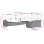 Set mit 9 Gartensofas mit beigen Kissen aus synthetischem Rattan von , Gartensets - Ref: Foro24-3223037, Preis: 606,45 €, Rab...