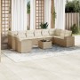 11-teiliges Gartensofa-Set mit beigen synthetischen Rattankissen von , Gartensets - Ref: Foro24-3223077, Preis: 715,04 €, Rab...