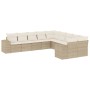 Set Gartensofas mit beigen Kissen 10 Stück synthetisches Rattan von , Gartensets - Ref: Foro24-3223107, Preis: 655,31 €, Raba...