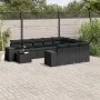 11-teiliges Gartensofa-Set und schwarze synthetische Rattankissen von , Gartensets - Ref: Foro24-3223124, Preis: 761,60 €, Ra...