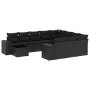 11-teiliges Gartensofa-Set und schwarze synthetische Rattankissen von , Gartensets - Ref: Foro24-3223124, Preis: 761,60 €, Ra...