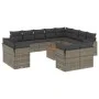 Gartensofa-Set mit Kissen 13-teilig synthetisches Rattangrau von , Gartensets - Ref: Foro24-3223953, Preis: 827,07 €, Rabatt: %