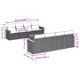 9-teiliges Gartenmöbel-Set und Kissen synthetisches Rattangrau von , Gartensets - Ref: Foro24-3258224, Preis: 529,05 €, Rabat...