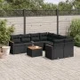 8-piece garden sofa set and black synthetic rattan cushions by , Garden sets - Ref: Foro24-3258226, Price: 575,52 €, Discount: %