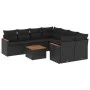 Set de sofás de jardín 8 piezas y cojines ratán sintético negro de , Conjuntos de jardín - Ref: Foro24-3258226, Precio: 575,5...
