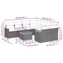 8-piece garden sofa set and black synthetic rattan cushions by , Garden sets - Ref: Foro24-3258226, Price: 575,52 €, Discount: %