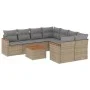 9-teiliges Gartensofa-Set mit beigen synthetischen Rattankissen von , Gartensets - Ref: Foro24-3258230, Preis: 580,72 €, Raba...