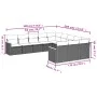 Set von 11-teiligen Gartensofas mit beigen Kissen aus synthetischem Rattan von , Gartensets - Ref: Foro24-3258831, Preis: 736...