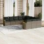 Garden sofa set 11 pieces and gray synthetic rattan cushions by , Garden sets - Ref: Foro24-3258833, Price: 654,66 €, Discoun...
