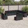 Set de sofás de jardín y cojines 13 pzas ratán sintético negro de , Conjuntos de jardín - Ref: Foro24-3258884, Precio: 822,34...