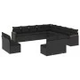 Garden sofa set with 13-piece black synthetic rattan cushions by , Garden sets - Ref: Foro24-3258884, Price: 798,96 €, Discou...