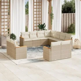 Garden sofa set 11 pieces with beige synthetic rattan cushions by , Garden sets - Ref: Foro24-3258901, Price: 892,96 €, Disco...