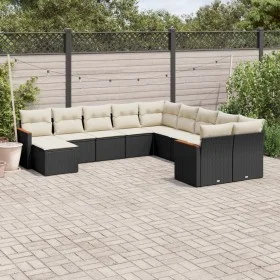 Set mit 11 Stück Gartensofas und Kissen synthetisches Rattan schwarz von , Gartensets - Ref: Foro24-3258969, Preis: 622,62 €,...