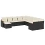 Set de sofás de jardín 11 pzas y cojines ratán sintético negro de , Conjuntos de jardín - Ref: Foro24-3258969, Precio: 622,62...