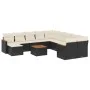 Set Gartensofas 12 Stück Kissen synthetisches Rattan schwarz von , Gartensets - Ref: Foro24-3258976, Preis: 721,03 €, Rabatt: %