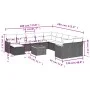 Set Gartensofas 12 Stück Kissen synthetisches Rattan schwarz von , Gartensets - Ref: Foro24-3258976, Preis: 721,03 €, Rabatt: %