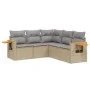 Juego de sofás jardín con cojines 5 pzas ratán sintético beige von , Gartensets - Ref: Foro24-3259203, Preis: 357,85 €, Rabat...