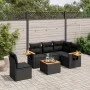 6-piece garden sofa set with black synthetic rattan cushions by , Garden sets - Ref: Foro24-3259220, Price: 412,73 €, Discoun...