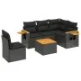 6-piece garden sofa set with black synthetic rattan cushions by , Garden sets - Ref: Foro24-3259220, Price: 412,73 €, Discoun...