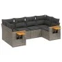 Set mit 6 Gartenmöbeln und Kissen synthetisches Rattangrau von , Gartensets - Ref: Foro24-3259505, Preis: 416,53 €, Rabatt: %