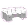 6-piece garden furniture set with gray synthetic rattan cushions by , Garden sets - Ref: Foro24-3259505, Price: 444,23 €, Dis...
