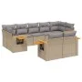 9-teiliges Gartensofa-Set mit beigen synthetischen Rattankissen von , Gartensets - Ref: Foro24-3259532, Preis: 599,54 €, Raba...