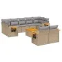 Garden sofa set with beige cushions 10 pieces synthetic rattan by , Garden sets - Ref: Foro24-3259539, Price: 643,07 €, Disco...