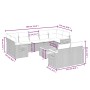 Gartensofa-Set mit beigen Kissen, 10-teilig, synthetisches Rattan von , Gartensets - Ref: Foro24-3259539, Preis: 663,78 €, Ra...