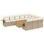 Set de sofás de jardín 11pzas con cojines ratán sintético beige de , Conjuntos de jardín - Ref: Foro24-3259587, Precio: 719,6...