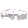 Set de sofás de jardín 11 pzas y cojines ratán sintético negro by , Garden sets - Ref: Foro24-3259598, Price: 707,34 €, Disco...