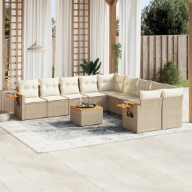 Garden sofa set 11 pieces with beige synthetic rattan cushions by , Garden sets - Ref: Foro24-3259601, Price: 706,66 €, Disco...