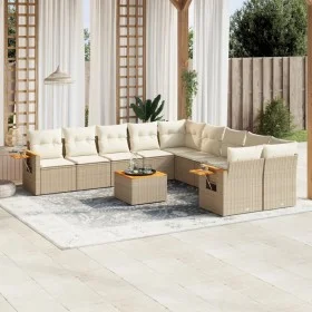 Garden sofa set 11 pieces with beige synthetic rattan cushions by , Garden sets - Ref: Foro24-3259601, Price: 718,85 €, Disco...
