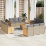 Gartensofa-Set mit Kissen, 13-teilig, beiges synthetisches Rattan von , Gartensets - Ref: Foro24-3259924, Preis: 895,98 €, Ra...