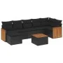 8-piece garden sofa set with black synthetic rattan cushions by , Garden sets - Ref: Foro24-3260277, Price: 472,29 €, Discoun...