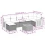 Set aus 8-teiligen Gartensofas und Kissen Kunstrattan schwarz von , Gartensets - Ref: Foro24-3260277, Preis: 487,19 €, Rabatt: %