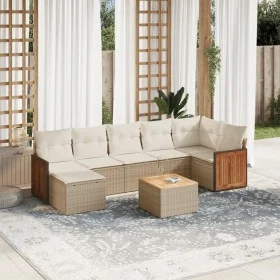 Set Gartensofas mit beigen Kissen 8 Stück PE Rattan von , Gartensets - Ref: Foro24-3260280, Preis: 540,18 €, Rabatt: %