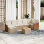 Set Gartensofas mit beigen Kissen 8 Stück PE Rattan von , Gartensets - Ref: Foro24-3260280, Preis: 512,60 €, Rabatt: %