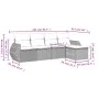 5-teiliges Gartenmöbel-Set und schwarze synthetische Rattankissen von , Gartensets - Ref: Foro24-3253622, Preis: 328,41 €, Ra...