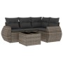 Garden sofa set with cushions 5 pieces gray synthetic rattan by , Garden sets - Ref: Foro24-3253657, Price: 366,57 €, Discoun...