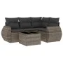 Garden sofa set with cushions 5 pieces gray synthetic rattan by , Garden sets - Ref: Foro24-3253657, Price: 346,62 €, Discoun...