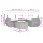 Garden sofa set with cushions 5 pieces gray synthetic rattan by , Garden sets - Ref: Foro24-3253657, Price: 366,57 €, Discoun...