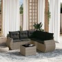 Set mit 6 Gartenmöbeln und Kissen synthetisches Rattangrau von , Gartensets - Ref: Foro24-3253697, Preis: 393,72 €, Rabatt: %