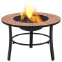 vidaXl Brasero de mosaico cerámica terracota 68 cm de vidaXL, Chimeneas - Ref: Foro24-46719, Precio: 69,51 €, Descuento: %